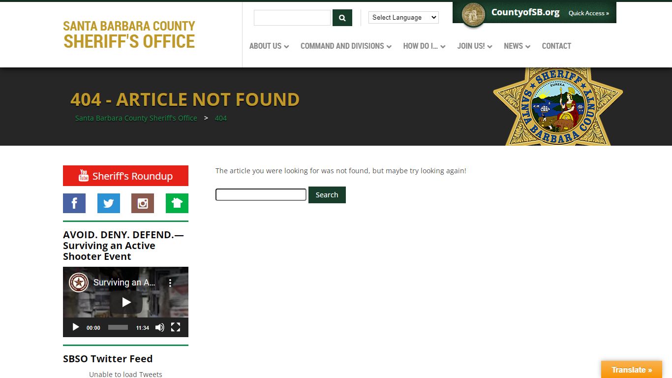 Mail & Books - Santa Barbara County Sheriff's Office